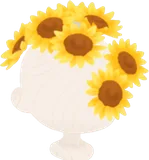 咲き誇るひまわりアレンジアクセ