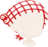 チェックの三角巾