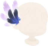 薄暮れ色の羽飾り