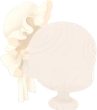 リボン付きシニヨンキャップ