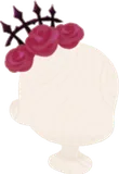 赤薔薇のヘアアクセ