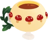 キノコ柄のカップヘッド