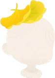 頭に乗ったイチョウ