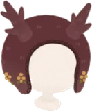 毛糸の枝角の帽子