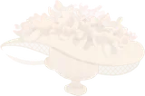 白い花のブリムハット