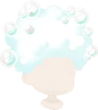 もこもこ泡のアフロヘアー