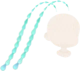 触角を模した雫の髪飾り