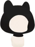 黒い猫のフード