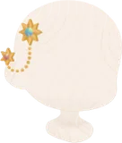 星がきらめく髪飾り