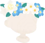 勿忘草とフリージアの花冠