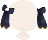 黒リボンの髪飾り