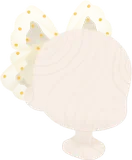ドット柄チュールリボン
