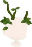 葉っぱの生えた枝のツノ