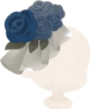青い薔薇のヘッドドレス