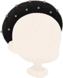 パールブラックベレー帽