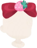 苺の付いたリボン
