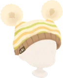 冬のおてかけポンポンニット