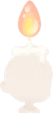 蝋でできた炎カチューシャ