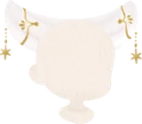 金利繍の月装飾・白