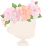 手編みのスイートピーの花冠
