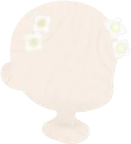 白く咲いた小花アクセ