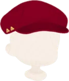 三角ブローチ付きキャスケット帽
