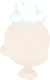 いつの間にか乗っていた泡