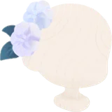 華やかな夜顔の髪飾り
