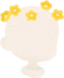 散りばめた小さなお花