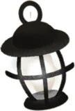 白く光るゴーストランタン