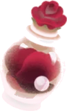 花びらを集めたローズの小瓶