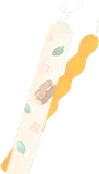 蜜蝋と飾り模様付きキャンドル
