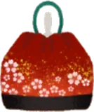桜柄の巾着