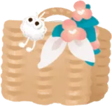 旅のバスケットトランク