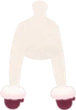 ふわふわファー付き手袋