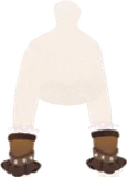 レザー装飾袖