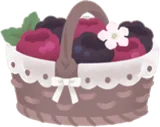 ラズベリー摘みのバスケット