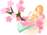 お花見日和のピクニックバスケット