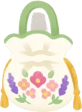 ボタニカルな巾着バッグ