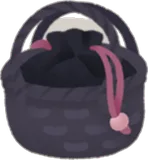 黒いかごバッグ