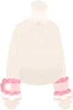 ピンクの付けカフス