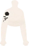 黒薔薇のタトゥーペイント