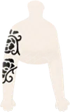 牡丹のタトゥーペイント