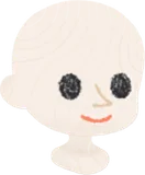クレヨンで描いた顔