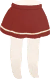 ライン入りスカート・赤