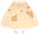アンティークな花柄スカート