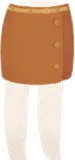 ブラウンラップスカート