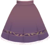 レース付きスカート・ボルドー