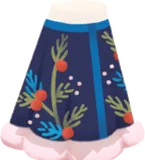 モミの木の刺繍スカート