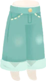 薄水色のデニムガウチョ